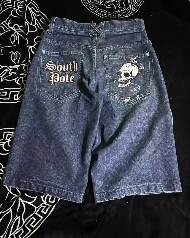 90s Vintage Flower Denim Shorts