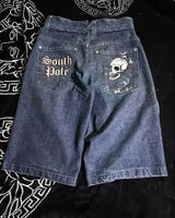 90s Vintage Flower Denim Shorts