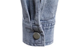 Washed Denim Jacket Casual Trendy Men's Spring Autumn Top Street Style Cotton Long Sleeve Jacket Outerwear for Youth