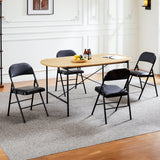 JHK Faux Leather Folding Chair Set of 2 | Elegant & Sturdy