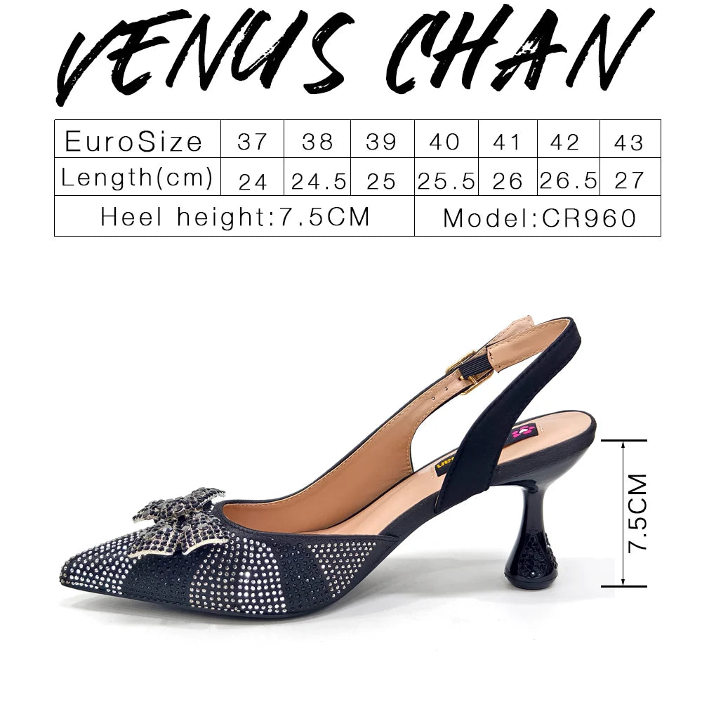 Venus Chan Pointed-Toe Heels & Handbag Set for Women