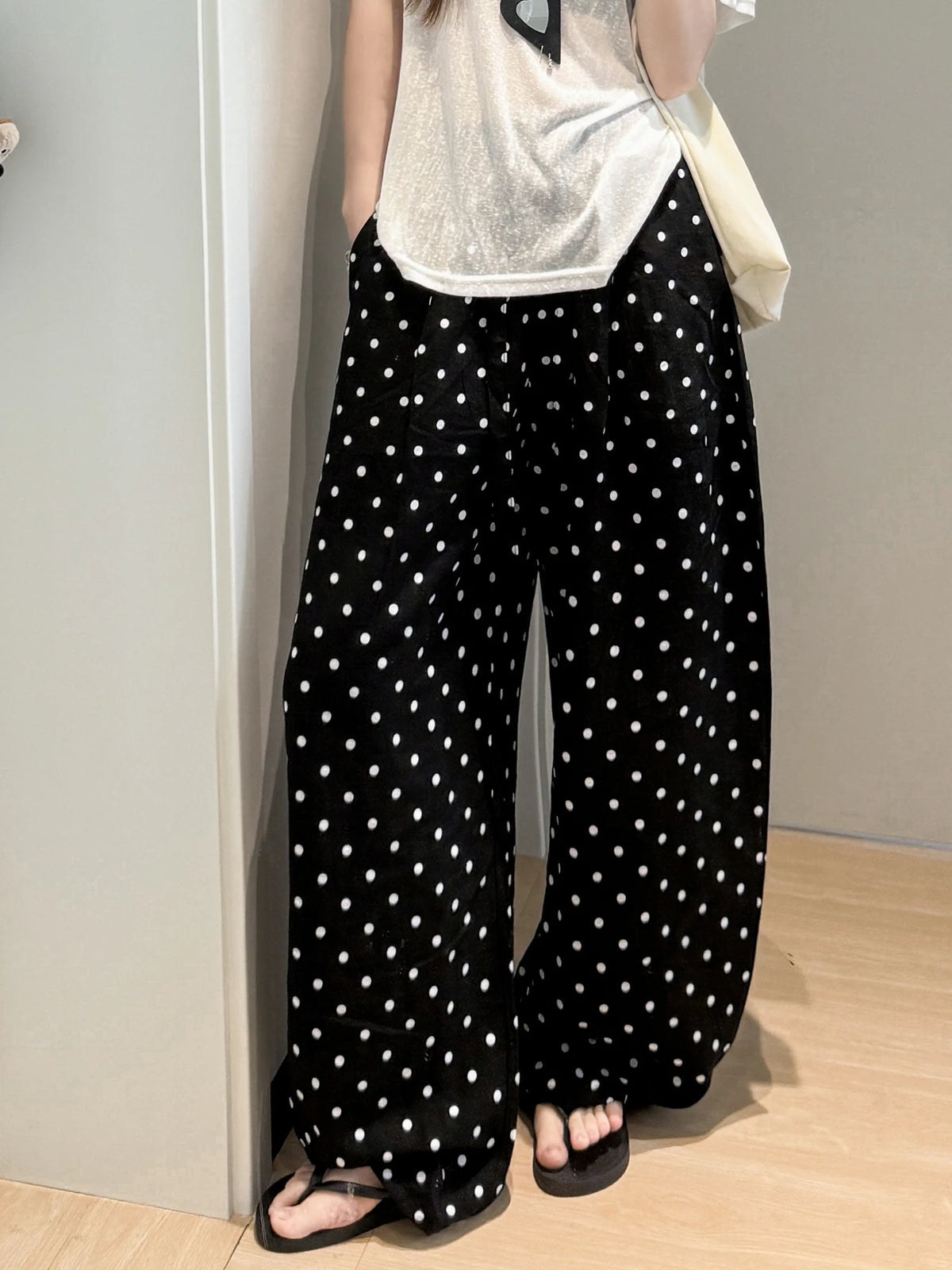 Women's Linen Blend Wide-Leg Pants
