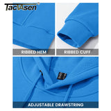 TACVASEN Autumn Winter Fleece Hoodies Mens Thermal Warm Hooded Sweatshirts Pockets Casual Hoodies Pullover Tops Male