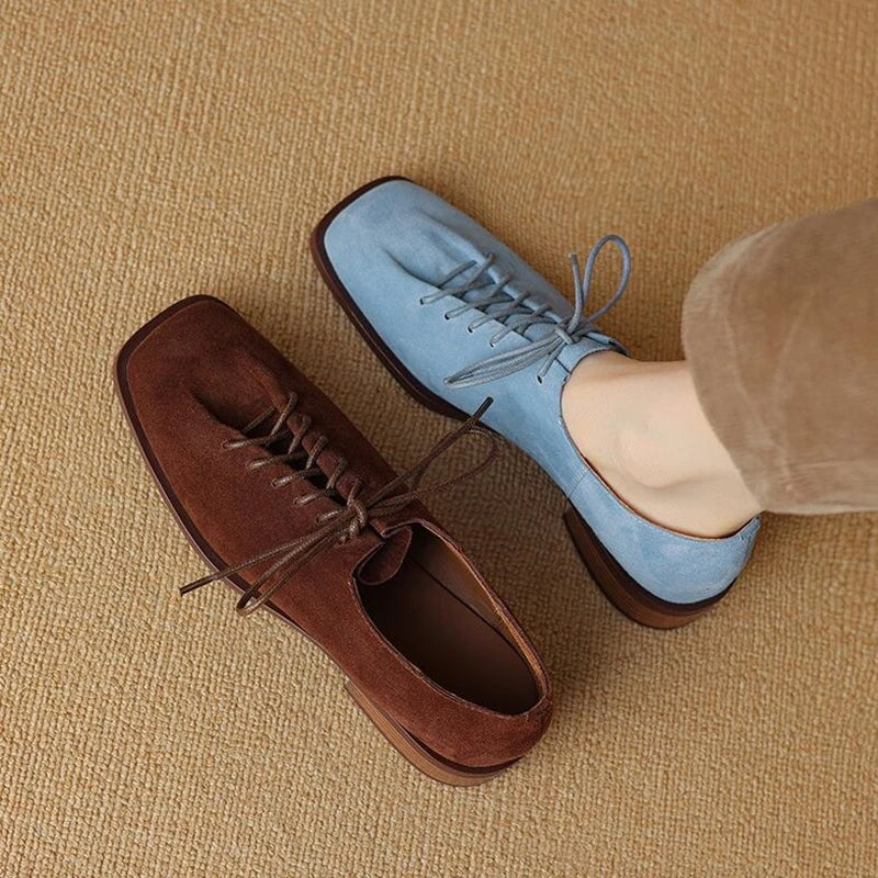 DIMANYU Women's Leather Lace-Up Oxford Pumps