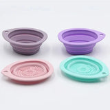 USA-Made Foldable Silicone Makeup Brush Cleaner & Powder Puff Washing Bowl