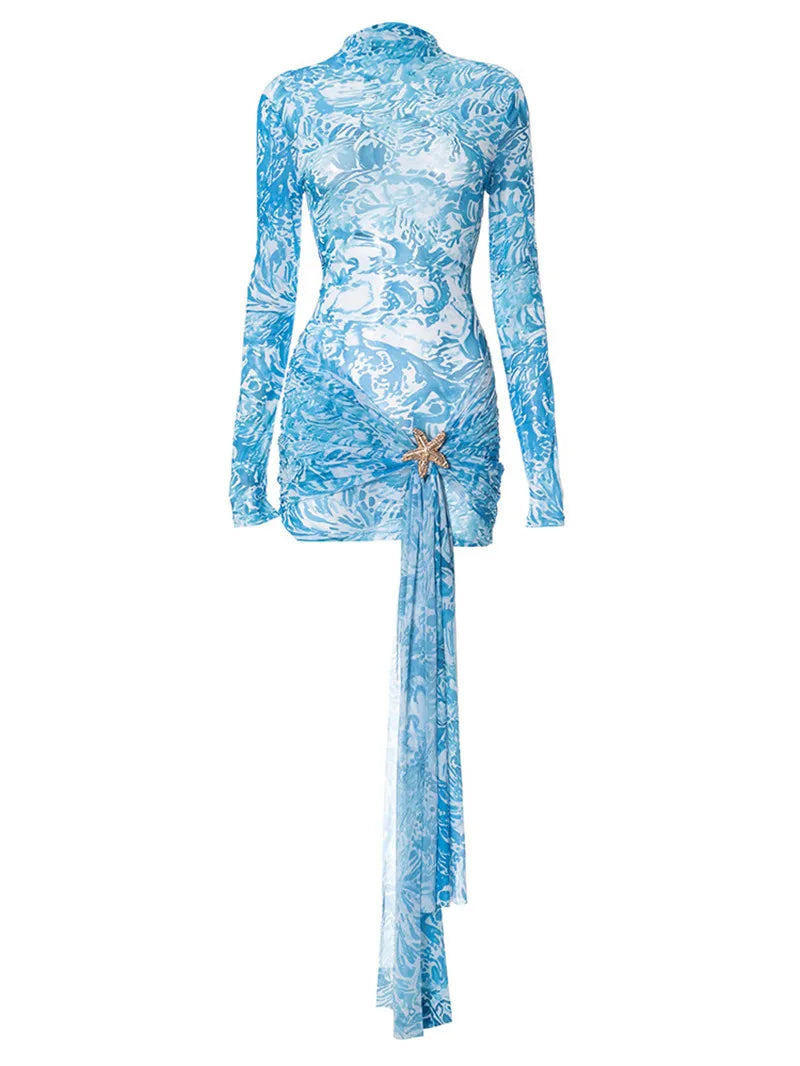 Azure Tide Starfish Mesh Cover-Up