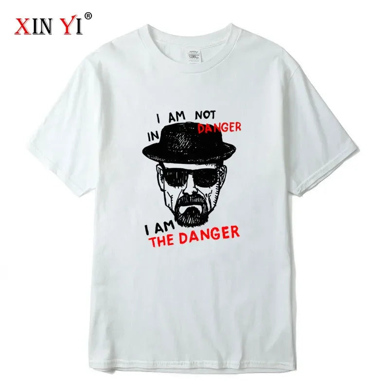 Men's T-shirt 100% Cotton Short Sleeve Breaking Bad Men T-shirt Casual Heisenberg Print Summer Tshirt Cool T-shirt Male Men Tops