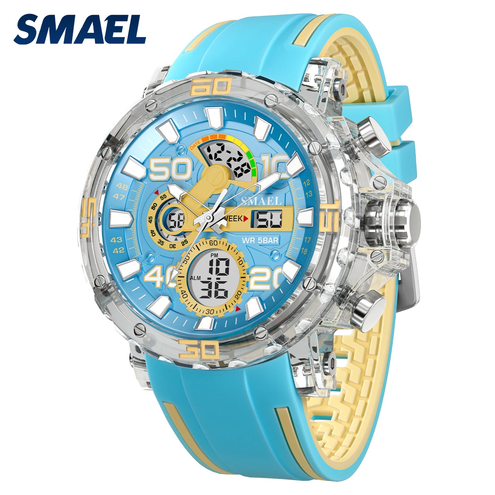 SMAEL 8136 Men's Sport Watch – 50M Water Resistant