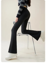 Women's Fleece-Lined High Waist Flare Leggings