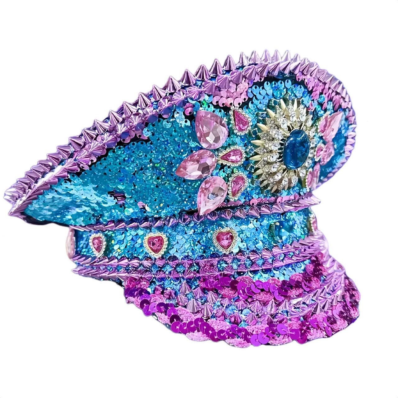 Rhinestone Captain Hat | Festival & Masquerade Cap