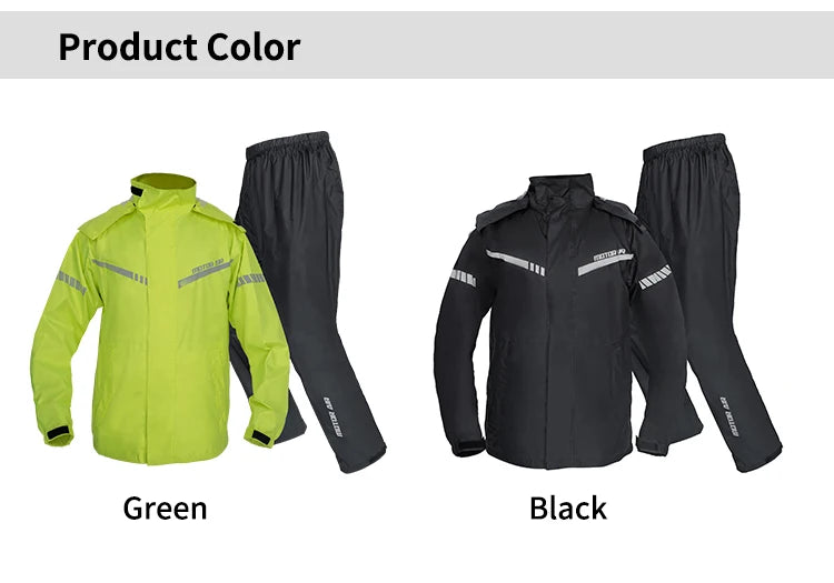 Motor Air Motorcycle Raincoat – 2-Piece Riding Suit
