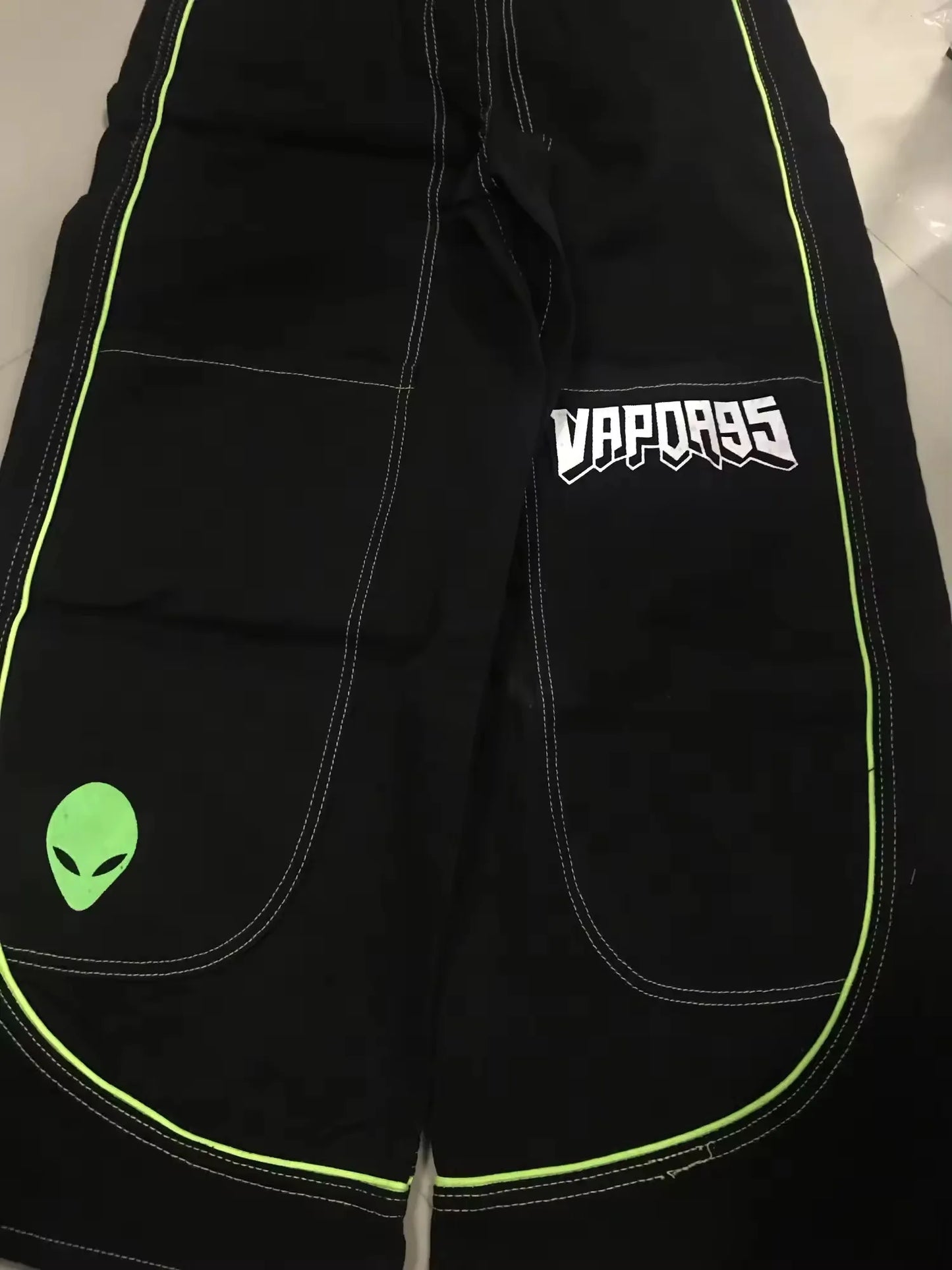 Alien Pattern Wide-Leg Hip-Hop Jeans