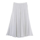 KONDALA Vintage Polka Dot Women Sets Chiffon Bow Tie Loose Blouses Loose Long Skirts Fashion 2026 Spring Summer Holiday Suits