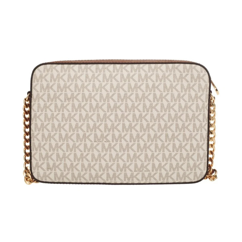 Michael Kors Ole Jet Set Item Large Women'S Pvc With Leather Single Shoulder Crossbody Bag Small Square