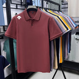 Men's Luxury Cotton Polo | Geometric Print Summer Shirt