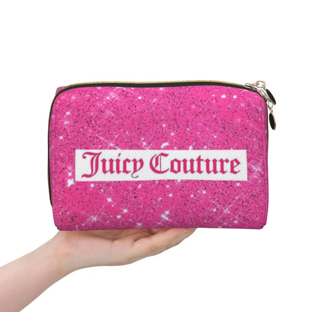 J-Juicy-C-Couture Makeup Bag Zipper Pouch Travel Cosmetic Bags Large Leather Portable Cosmetic Bag for Women