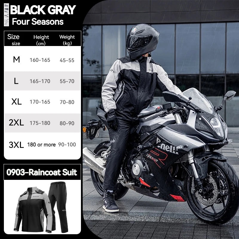 SULAITE Men's Waterproof Reflective Rain Suit – Jacket & Pants