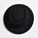 Men's Vintage Felt Fedora Hat with Feather Accent
