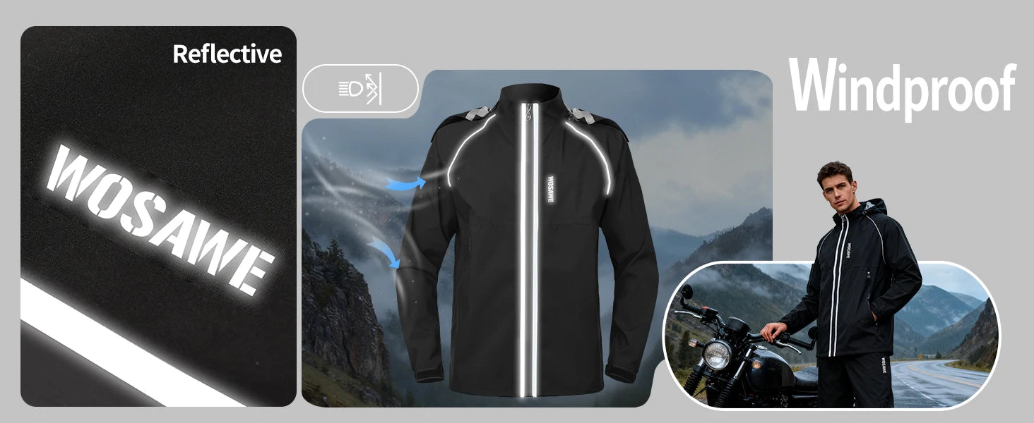 WOSAWE All-Weather Riding Rain Suit – Jacket & Pants