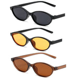 Vintage Small Frame Oval Sunglasses – Black Round Designer Style, Unisex Cool Eyewear for Men & Women, Fashion Circular UV Sun Glasses