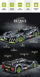 Creative DIY Racing Car Model Building Bricks Kit Advanced MOC Construction Toys for Adults Boys Girls Holiday Gift Idea