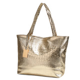 Women's Croc-Effect PU Leather Tote Bag