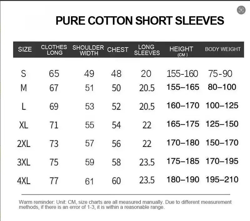 Men's Short Sleeve Round Neck T-Shirt — Loose Fit Casual Cotton Top