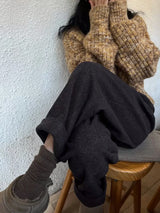 Women's High-Waist Ankle Pants with Pockets