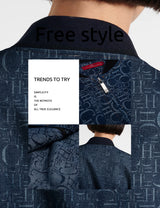 Spring Denim Casual Zipper Jacket – Simple Letter Print Coat