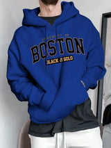 Men's Boston Print Fleece Pullover Hoodie
