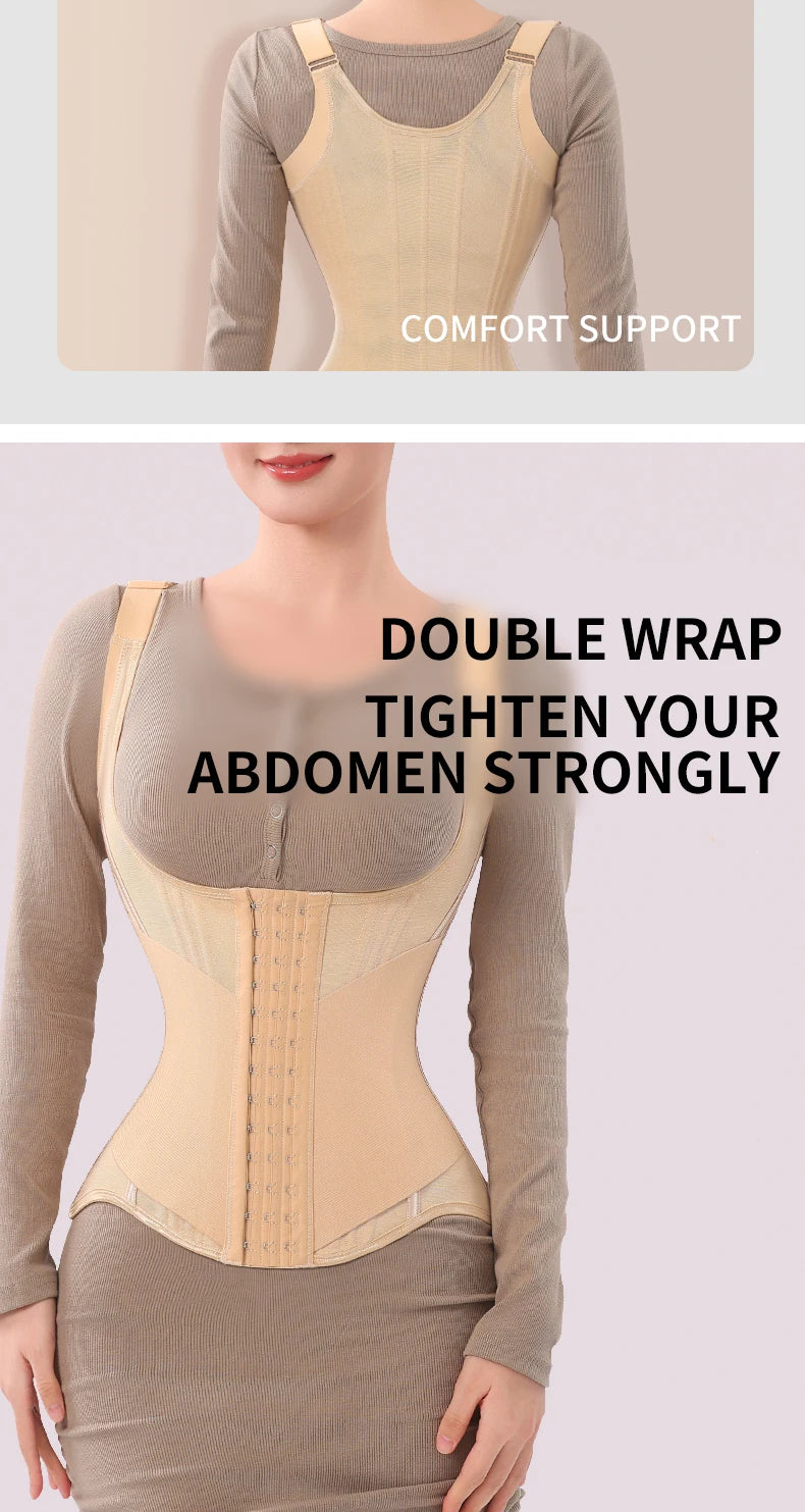 U-Shaped Waist Trainer Corset & Firm Control Body Shaper Tank Top