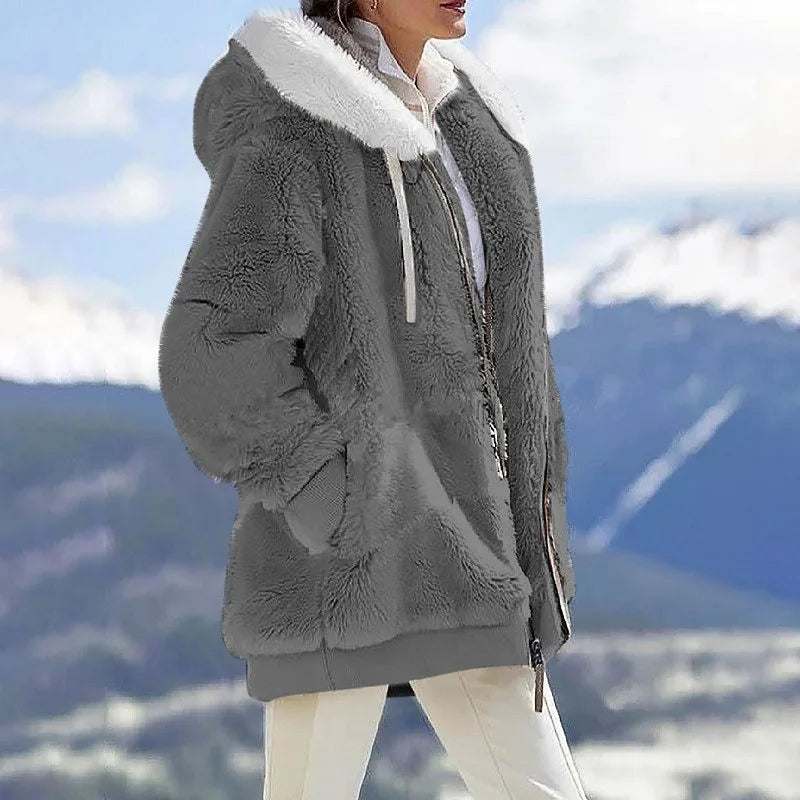 Women’s Casual Autumn & Winter Hooded Fleece Jacket