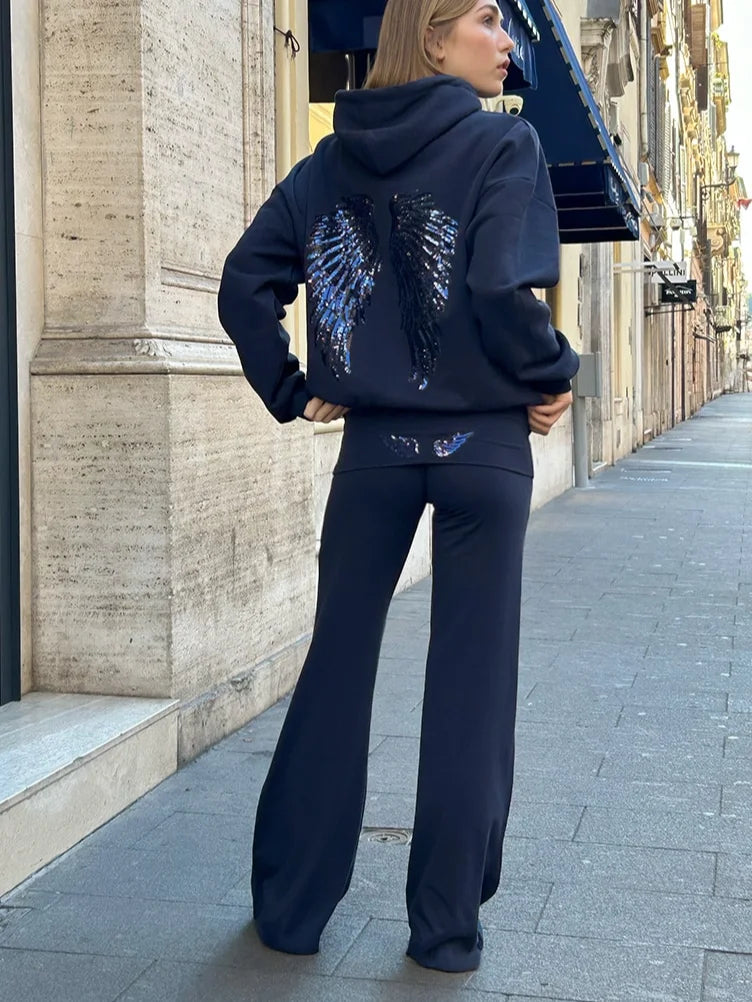 Women's Sequined Wing Hoodie