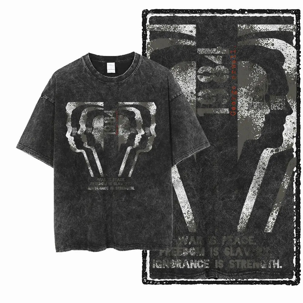 1984 Graphic Cotton Tee | Vintage Streetwear Men's T-Shirt