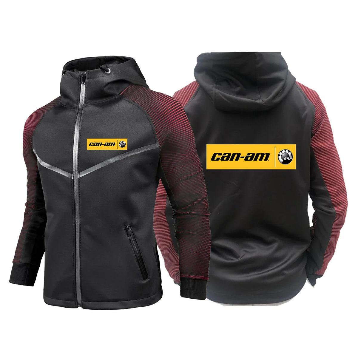Men’s Racing-Inspired Zip-Up Hoodie