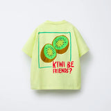 Solid Color Printed T-shirt For Kids Clothing Summer Short-sleeved Tops Fashion Simple Comfort Baby Girl And Boy Tshirts 1-7 Age