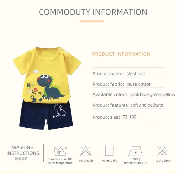 Kids' 100% Cotton Summer Set
