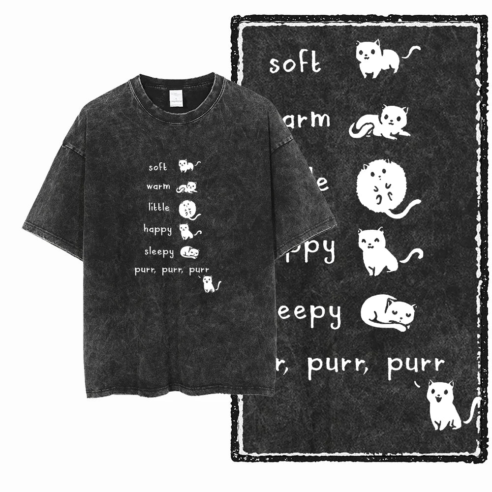 DB Cat Acid-Washed Graphic Tee