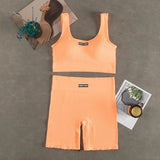 Women’s Deep-V Seamless Yoga Set | USA-Made Premium Workout Suit