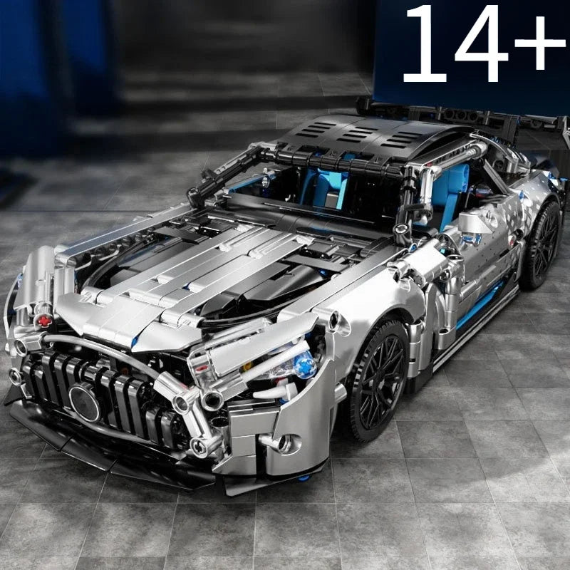 High Quality 1300+Pcs Sports Car Building Blocks 1:14 Model DIY Car Toy Assembly Model Ornament Birthday Christmas Gift for Boys
