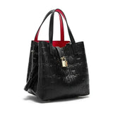 Embossed Letter Print Crossbody & Large Capacity Tote