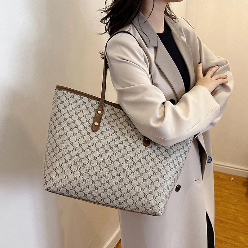 Large Capacity PU Leather Tote