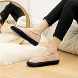 AIYUQI Women's Fur-Lined Leather Ballet Flats – Winter Comfort