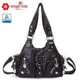Angelkiss Women Handbags Rose Soft Tote Bag Small Top-handle Purse Fashion Satchel Multi-Pockets Shoulder Bag Hobos Phone Pack