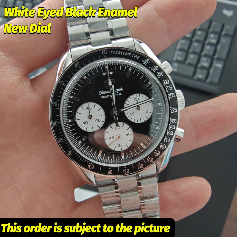 Watchdives WD1863 New Multifunctional Quartz Watch Black VK63 Sports Chronograph Watch Bubble Sapphire Waterproof 100 Wristwatch
