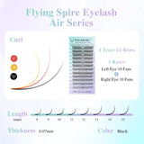 NAGARAKU Ship from America 10 cases Premade Spire Eyelash Plume Fluttering Eyelash Extensions Anime Effect Soft Comic