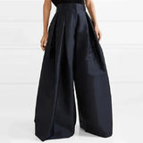 Women's High-Waisted Pleated Wide-Leg Pants