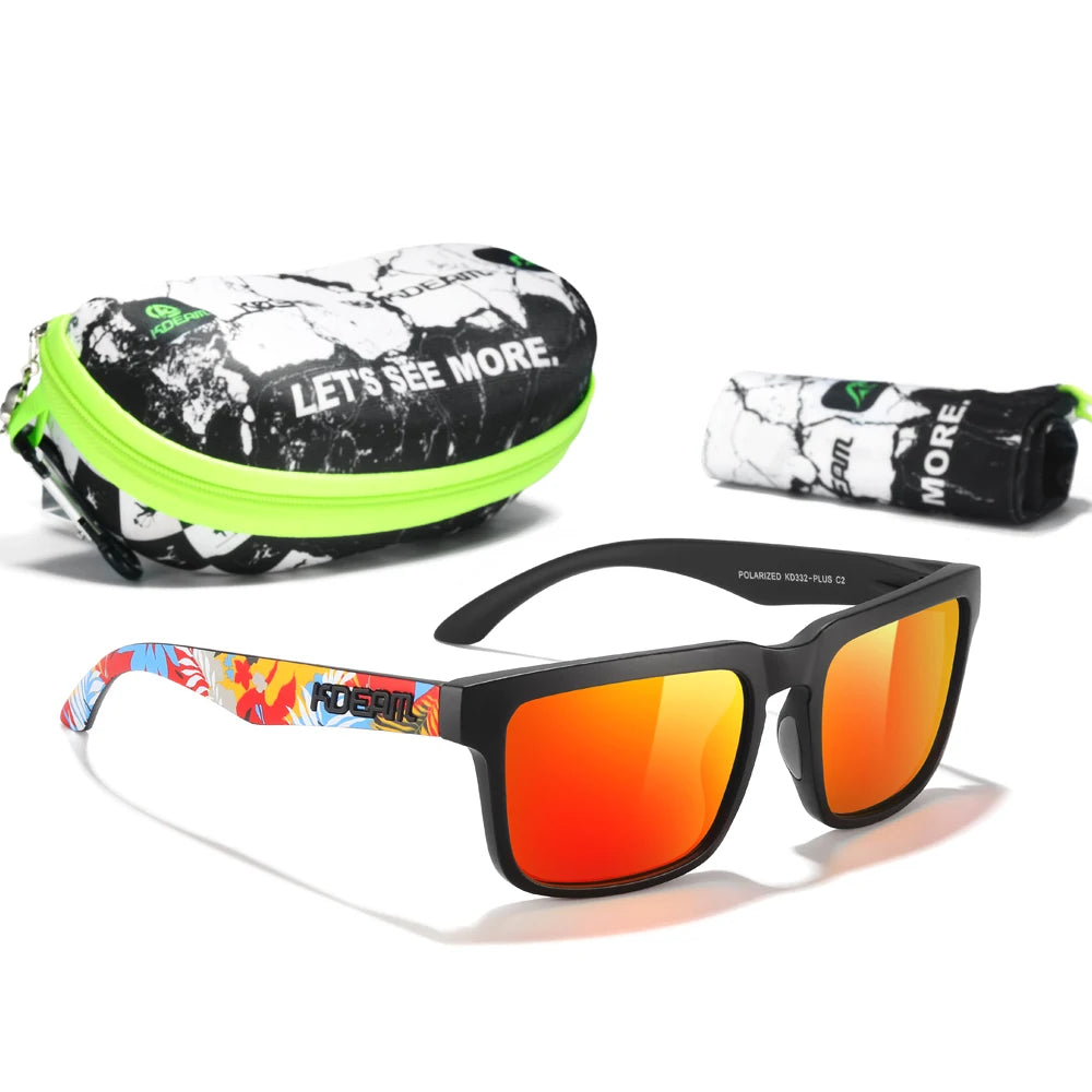 KDEAM Large Size Men's Sunglasses Polarized Photochromic Night Vision Goggles Oversized Sun Glasses With 154mm Width KD332 PLUS