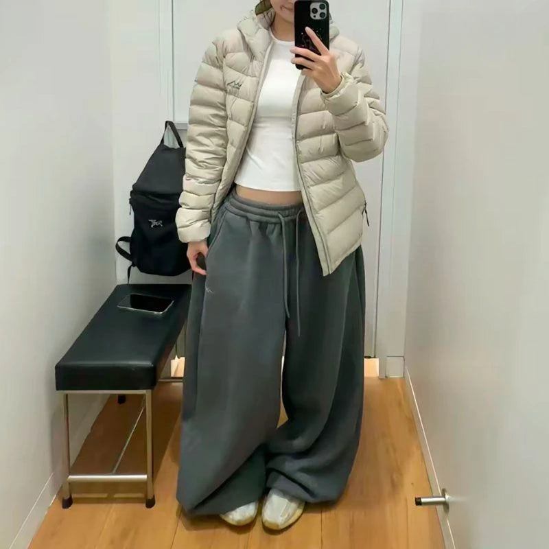Women's High-Waist Wide-Leg Sweatpants
