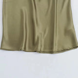 Elegant Satin Summer Slip Dress | Chic Evening Midi for Women